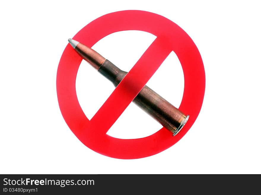 Sign stop to war is isolated on a white background