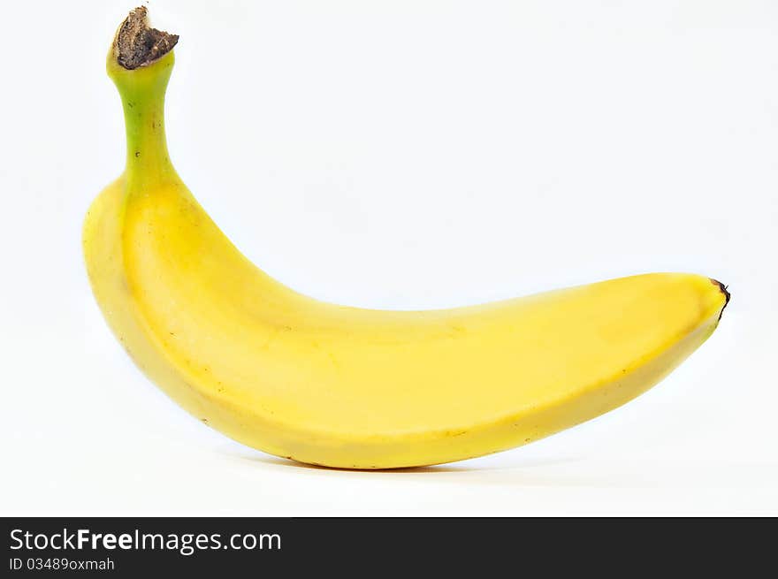 The banana fruit with white background