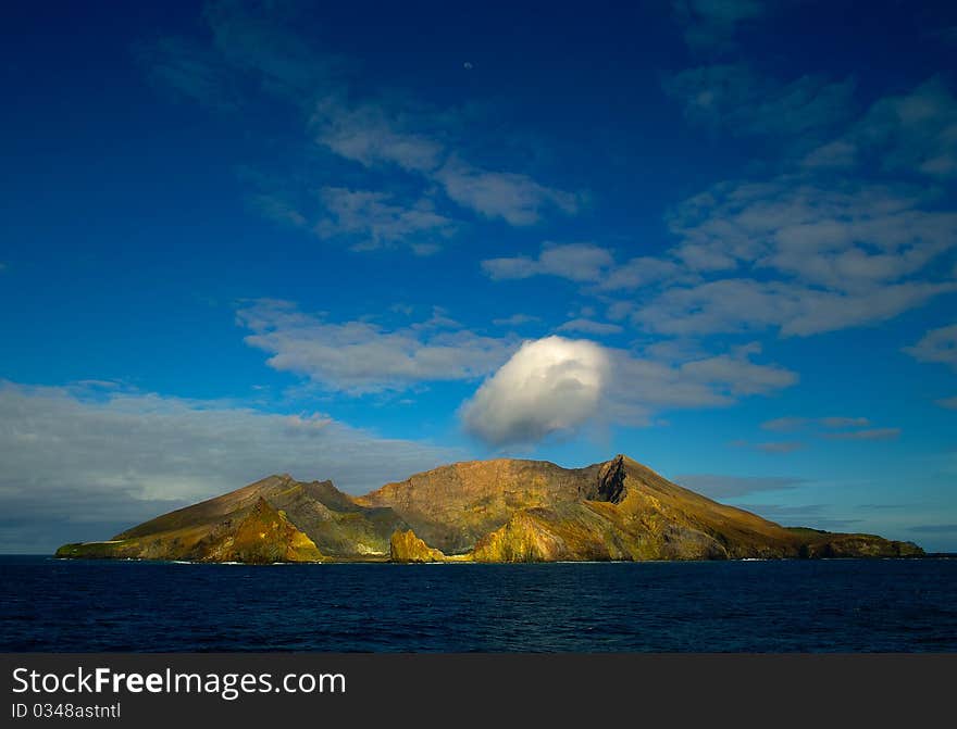 White Island Volcano in Kiwiland in 2010. White Island Volcano in Kiwiland in 2010