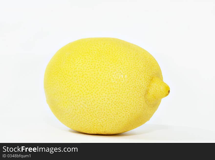 The lemon fruit with white background