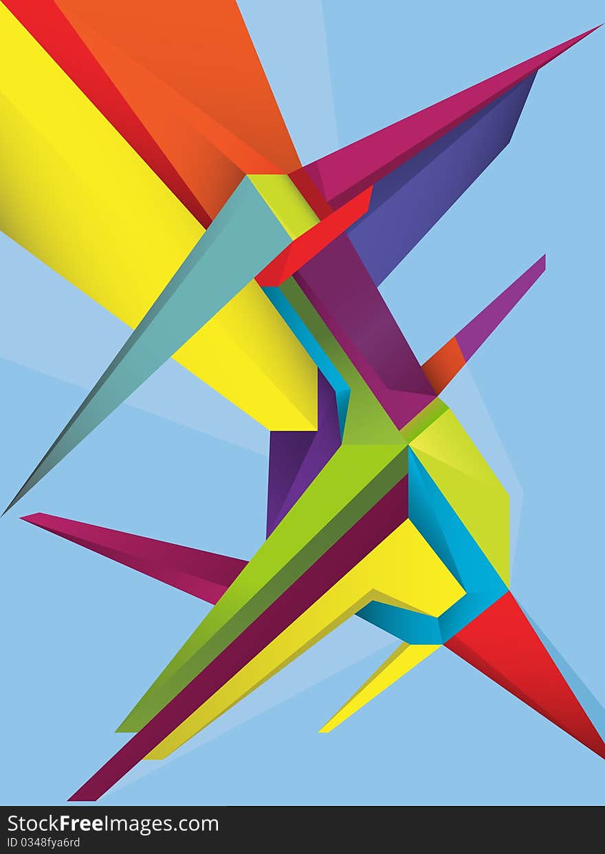 Futuristic abstract composition vector illustration