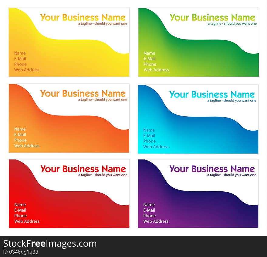 Colorful Business Card Set