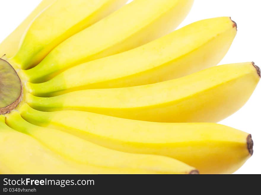 A bunch of bananas isolated over white background