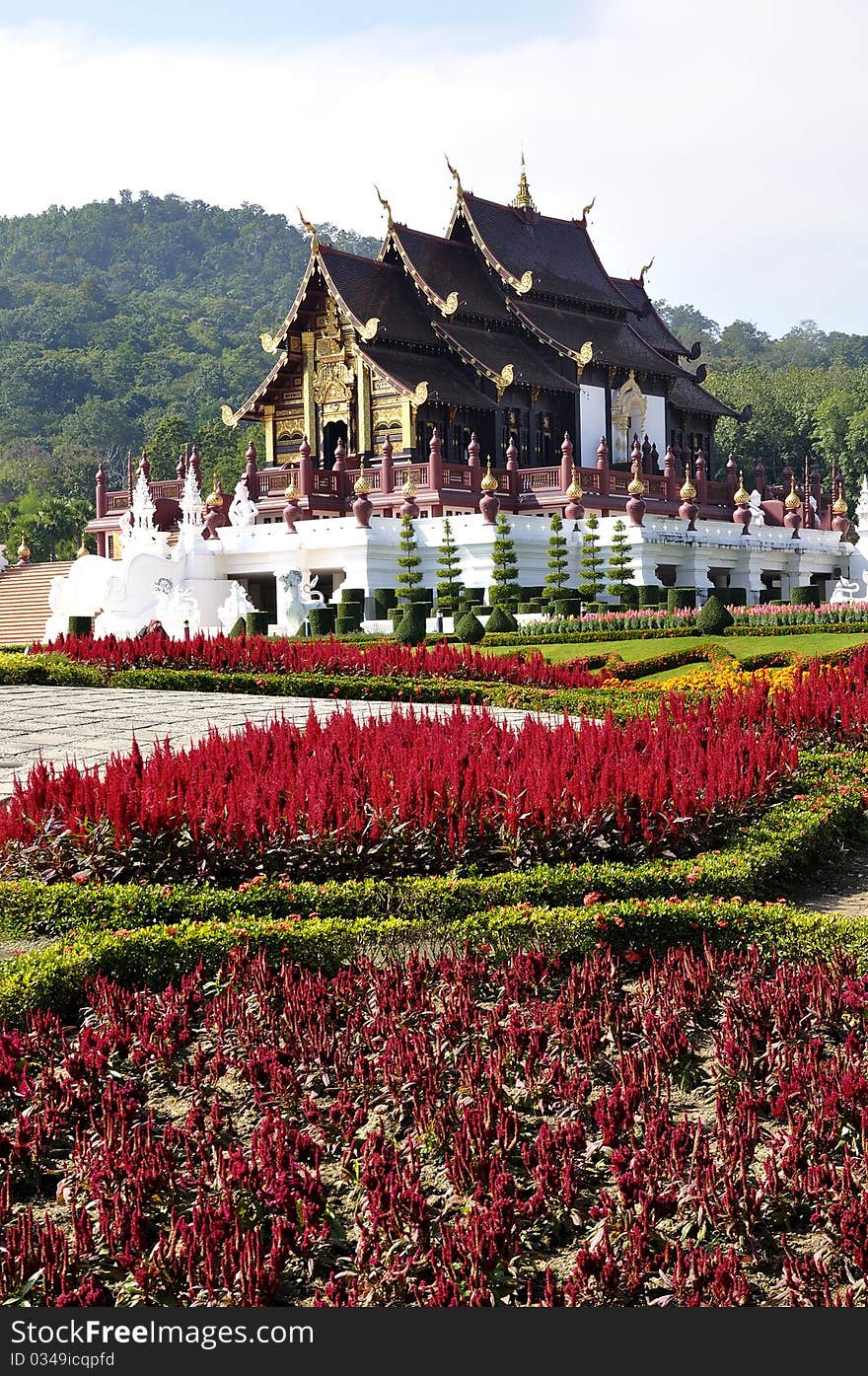 Temple architecture
Garden landscape design 
Chiangmai Thailand