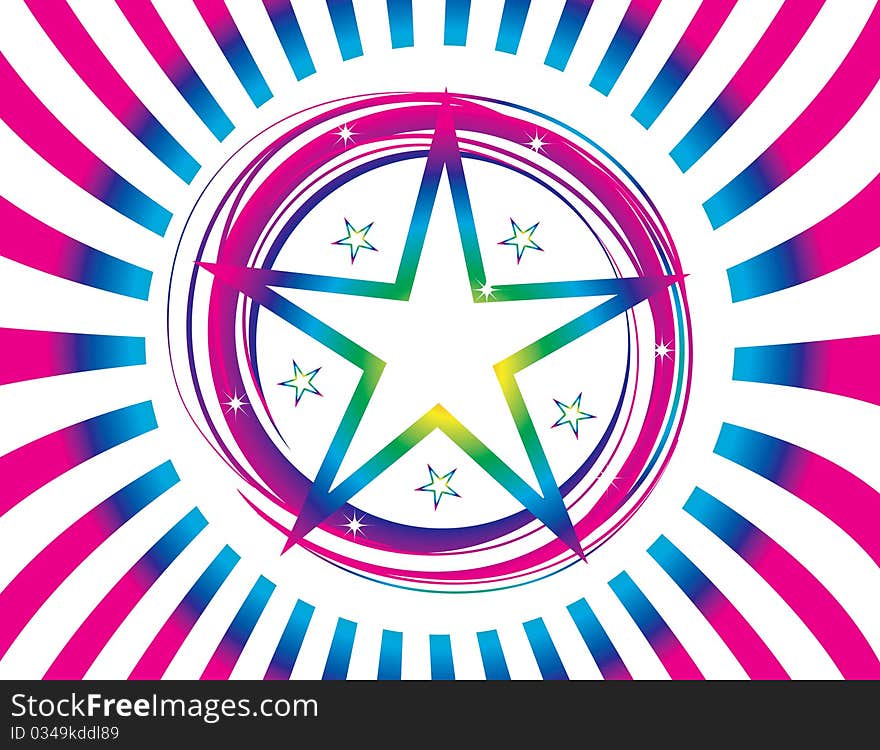 Abstract Color Illustration  Star Product