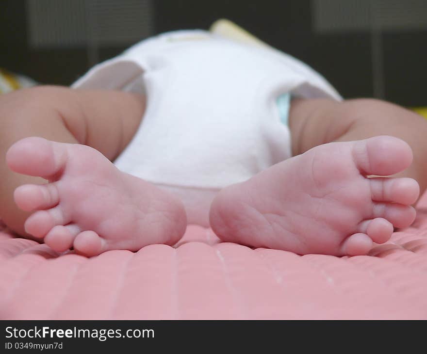 Sleeping baby s feet