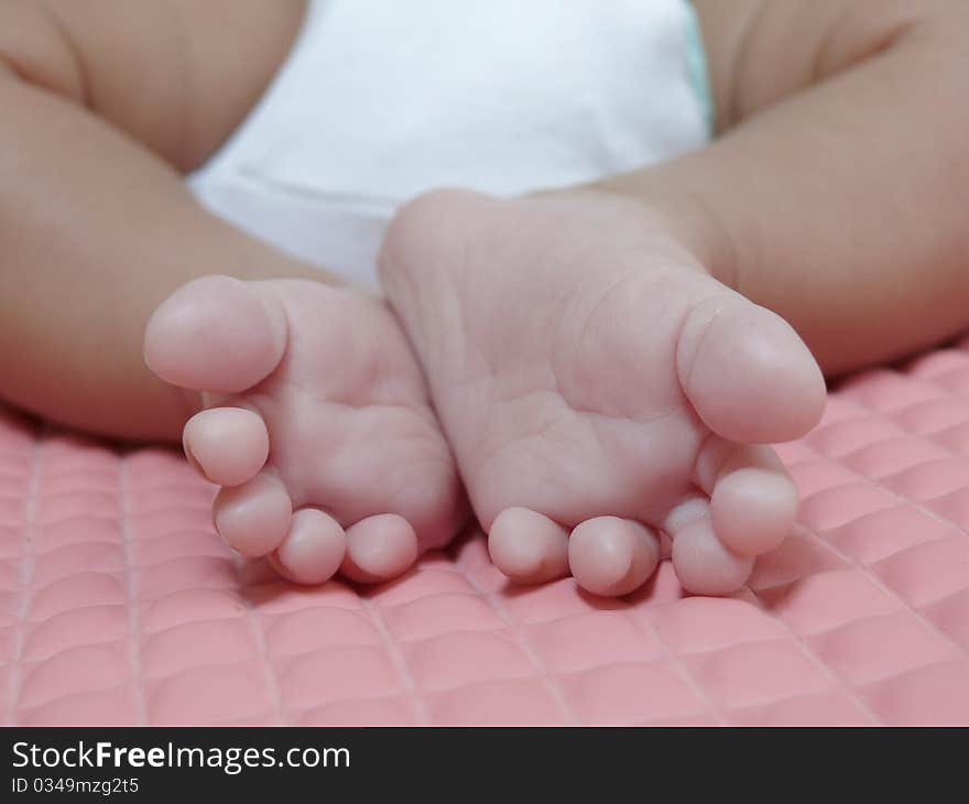 Sleeping baby s feet