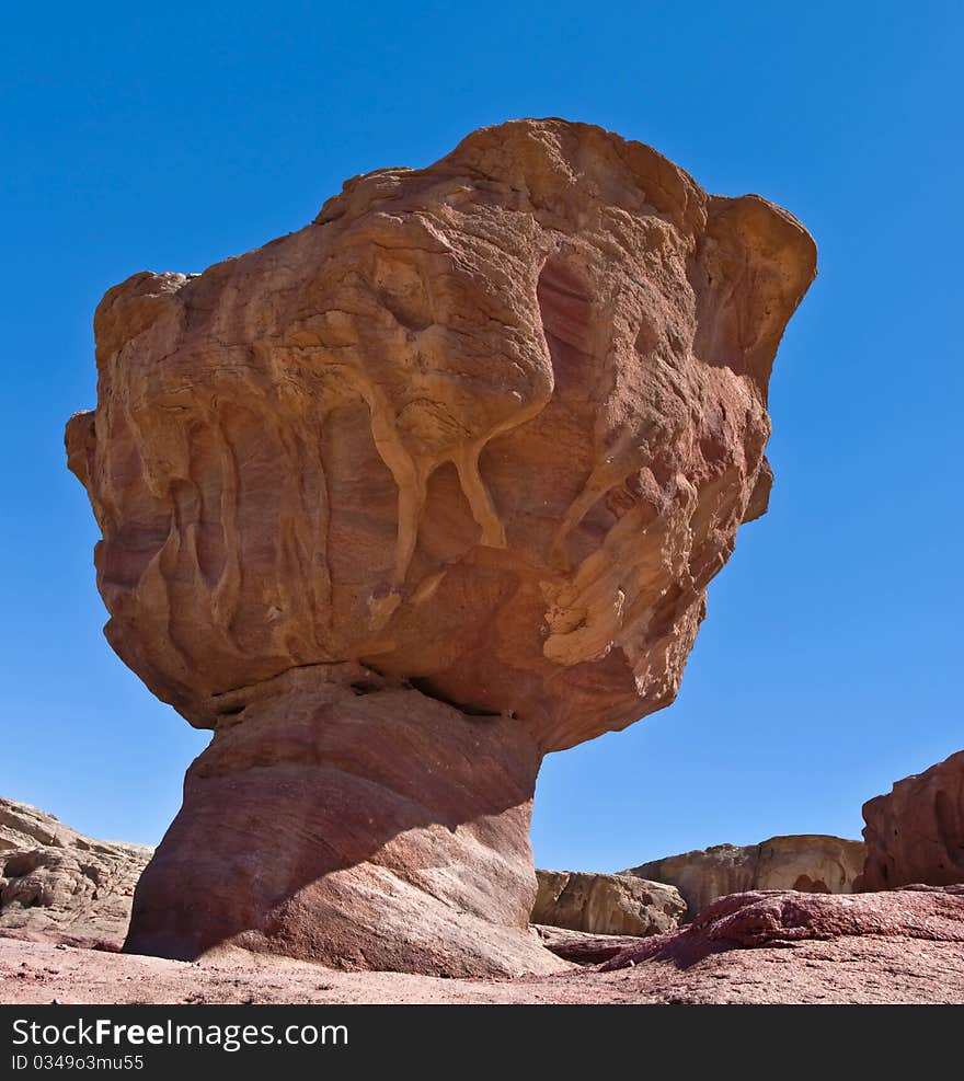 Geological formation in Timna park, Israel