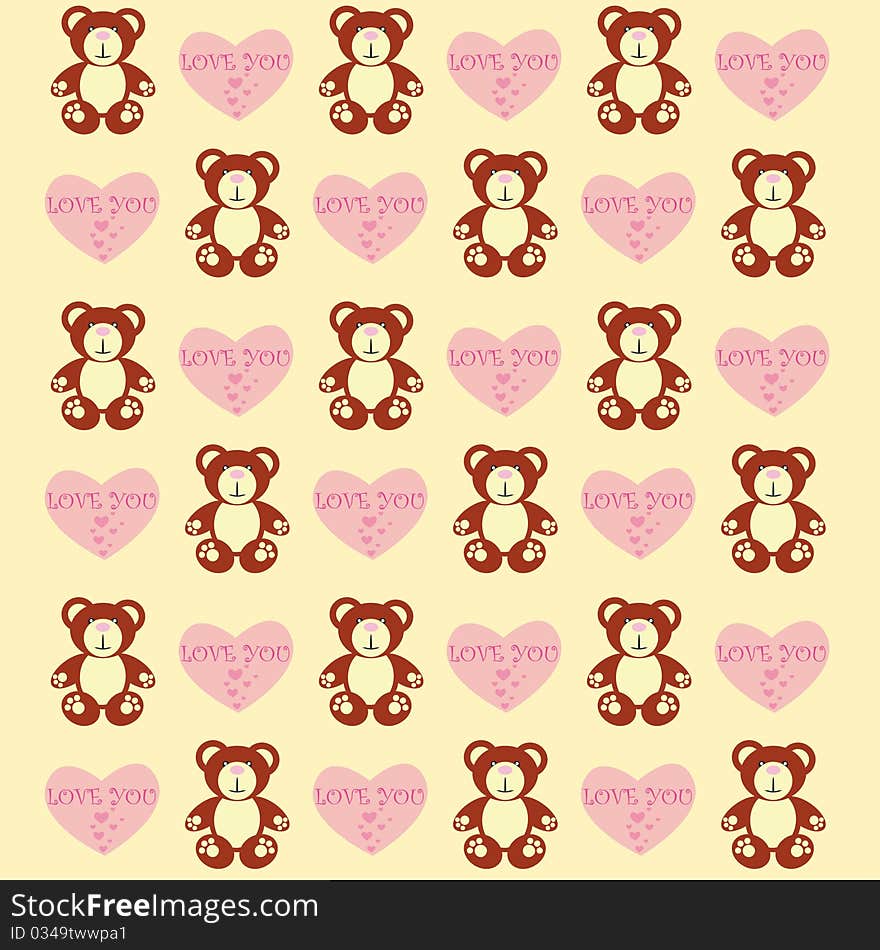 Background Teddy, Valentine s day