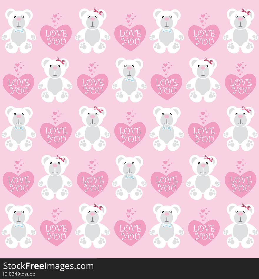 Background Teddy, Valentine s day