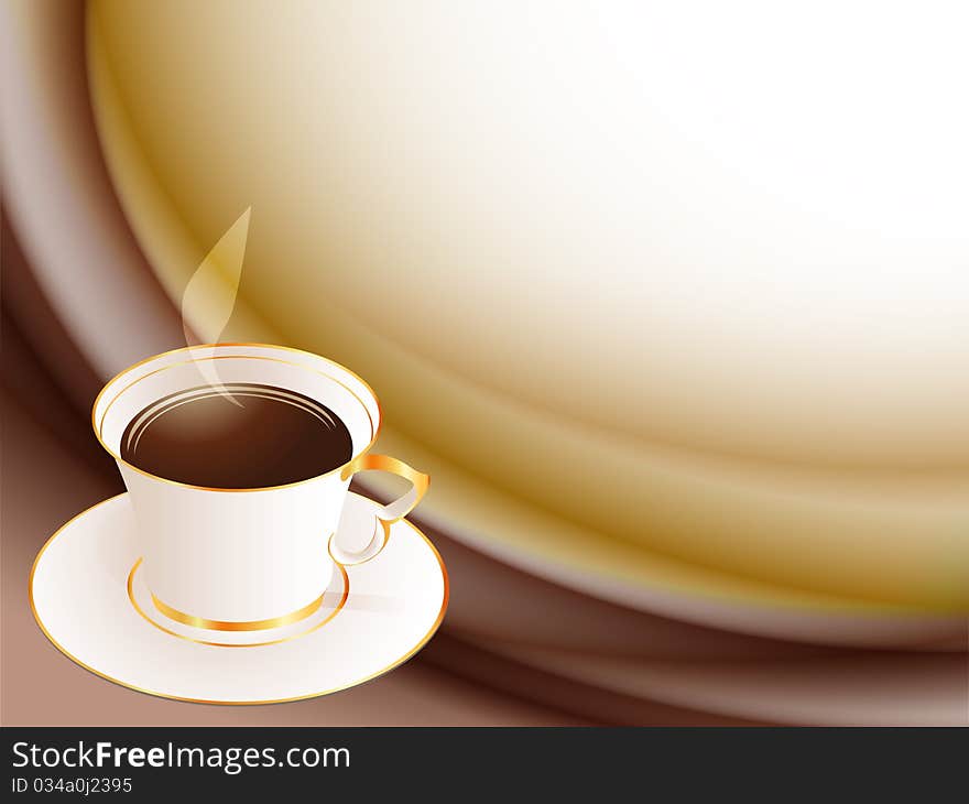 Background with coffee cup