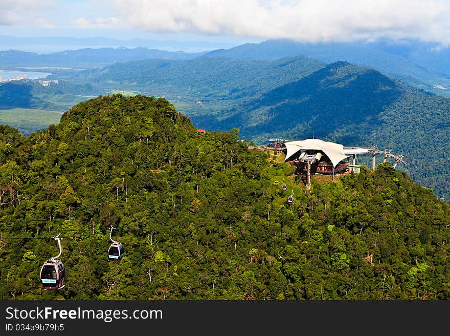 Mountain view of the island Lankawi