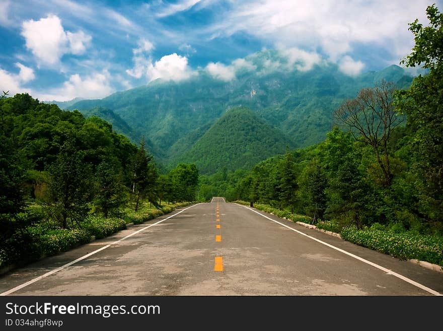 Road in the mountain area