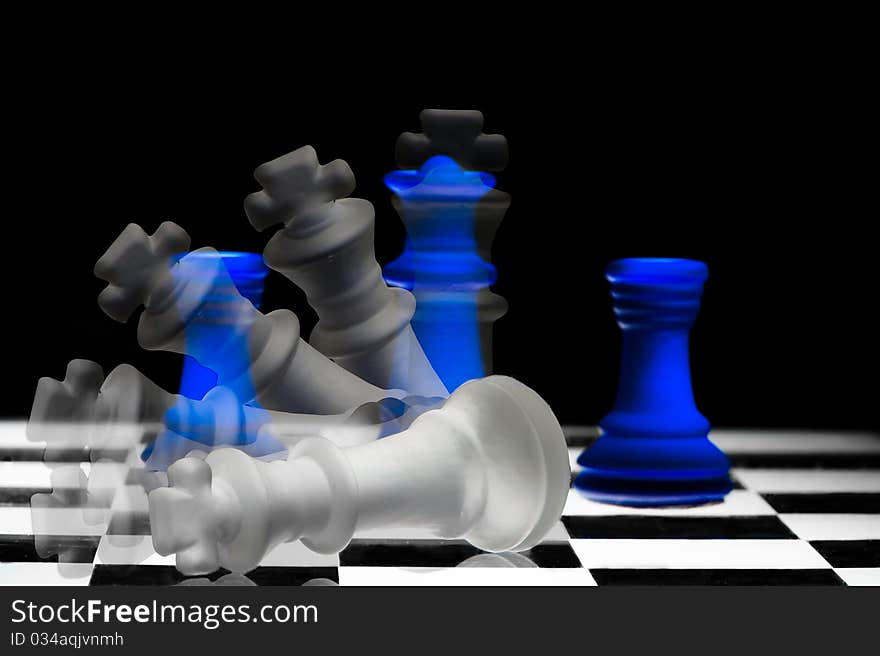 King in Chess Surrendering on Chessboard. King in Chess Surrendering on Chessboard