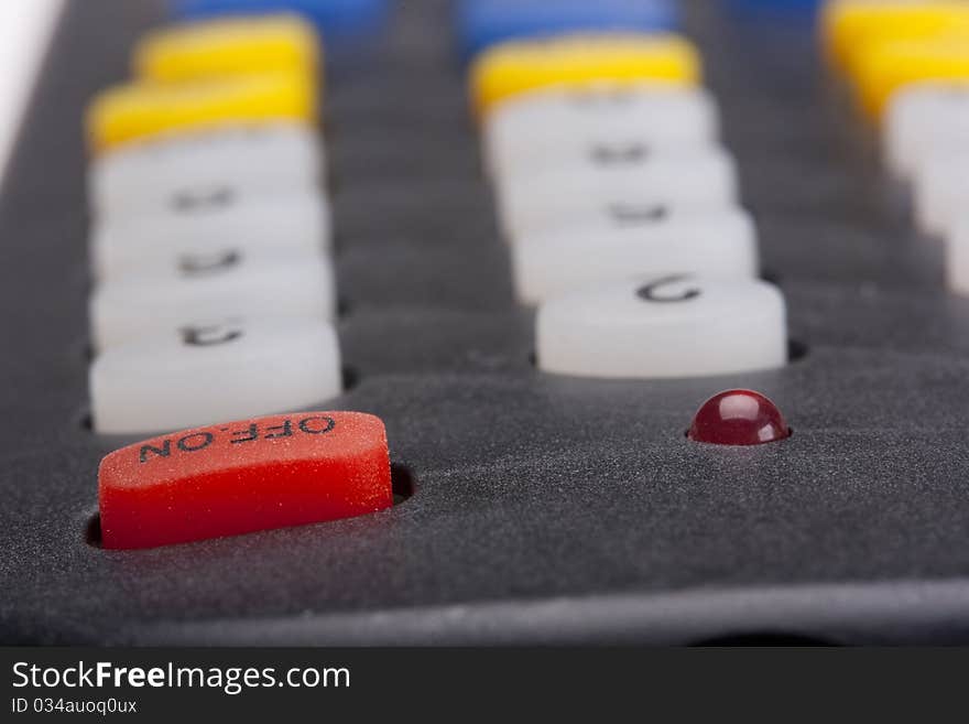 Control button electronic universal remote for the TV.