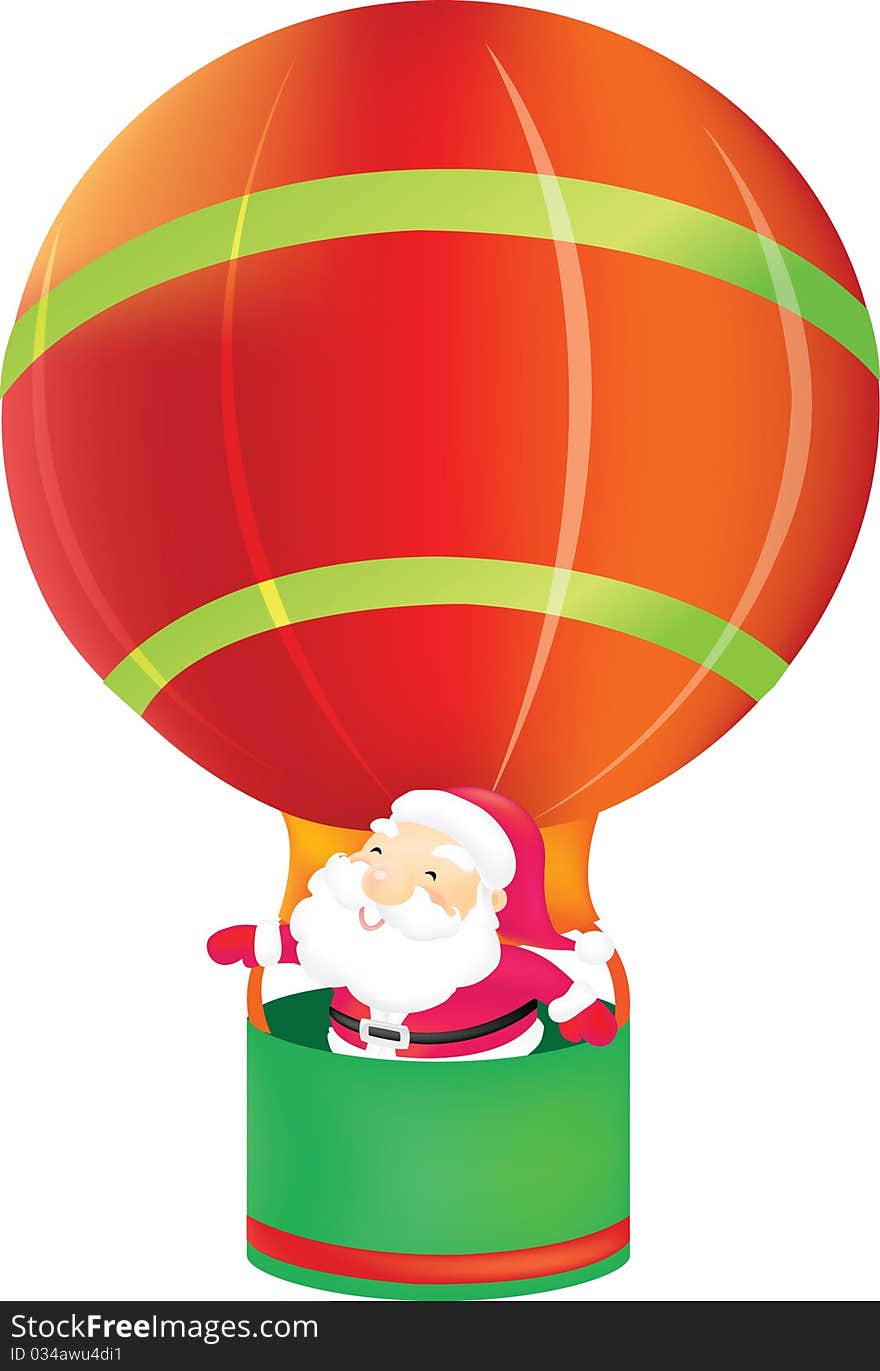 Funny Santa claus in Balloon