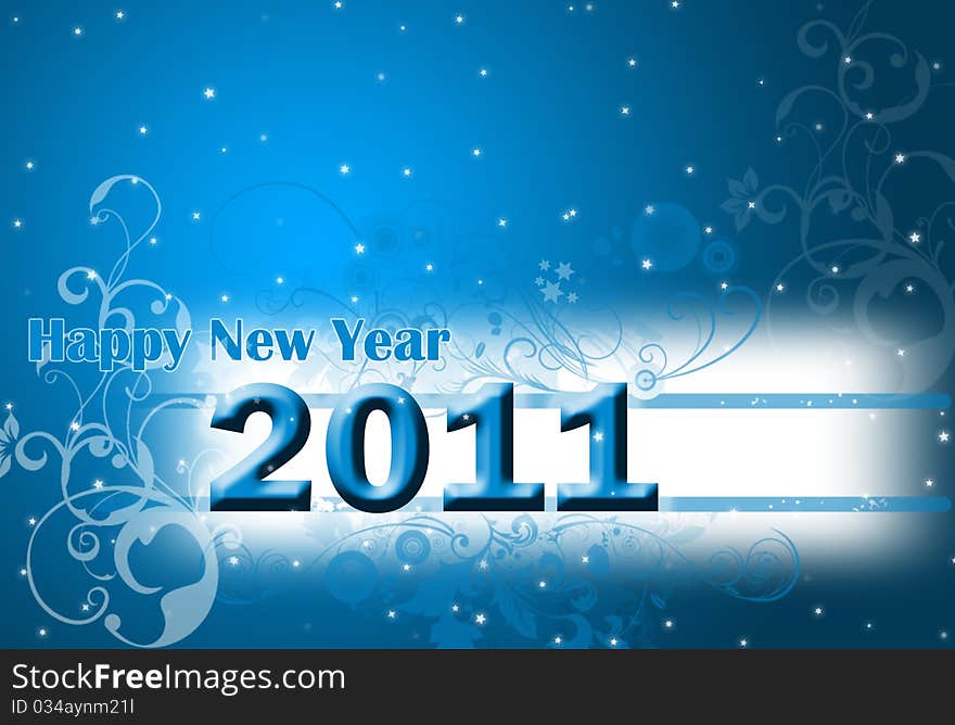 New year 2011 illusatrated wallpaer