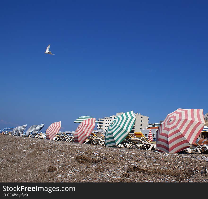 Parasols On The Beach