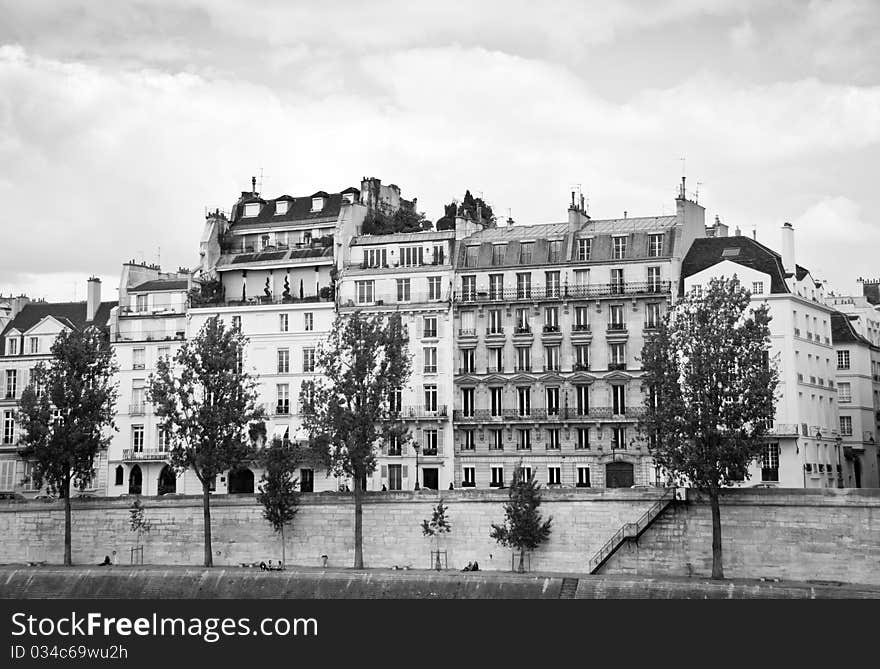 Parisian Buildings On The Seine