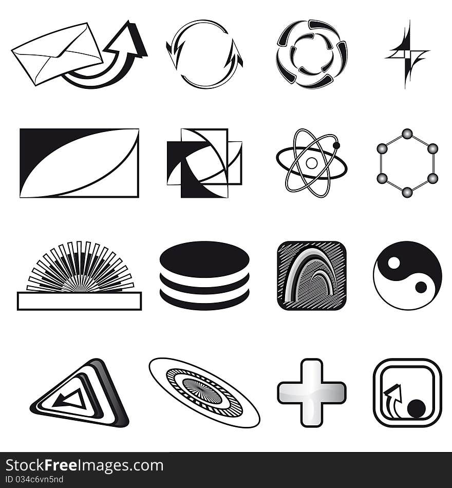 Collection of symbols for the business. Collection of symbols for the business