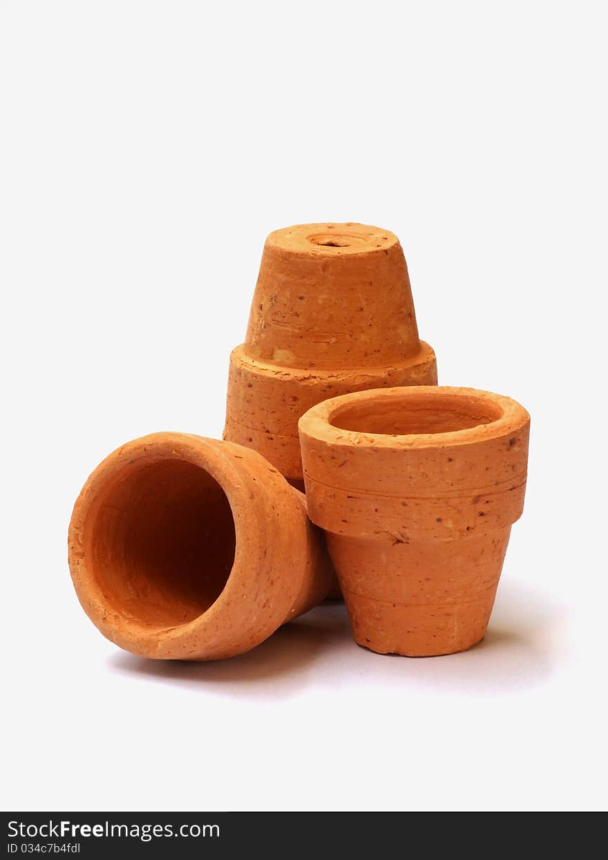 1-inch clay pots for seed culturing and small plant