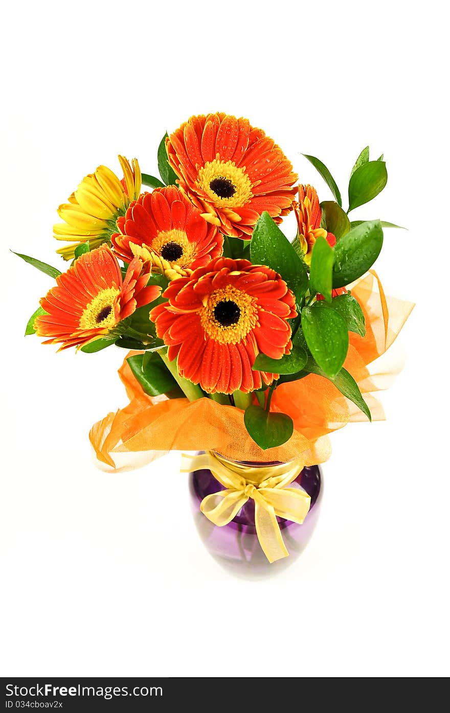 Fresh bouquet of gerberas in a vase. Fresh bouquet of gerberas in a vase