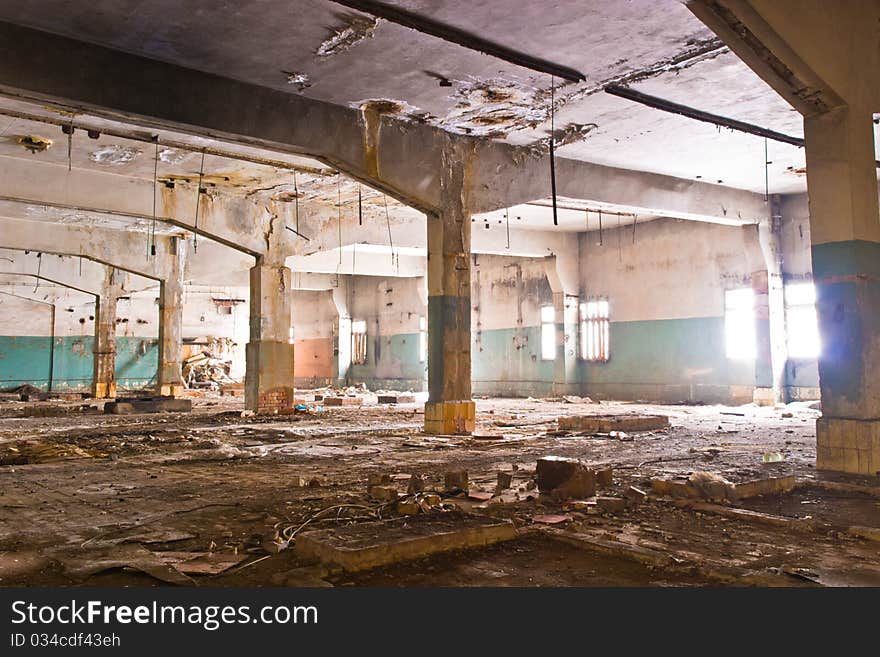 Ruins of a very heavily polluted industrial site, 1890's the place was known as one of the most polluted towns in Europe. Ruins of a very heavily polluted industrial site, 1890's the place was known as one of the most polluted towns in Europe.