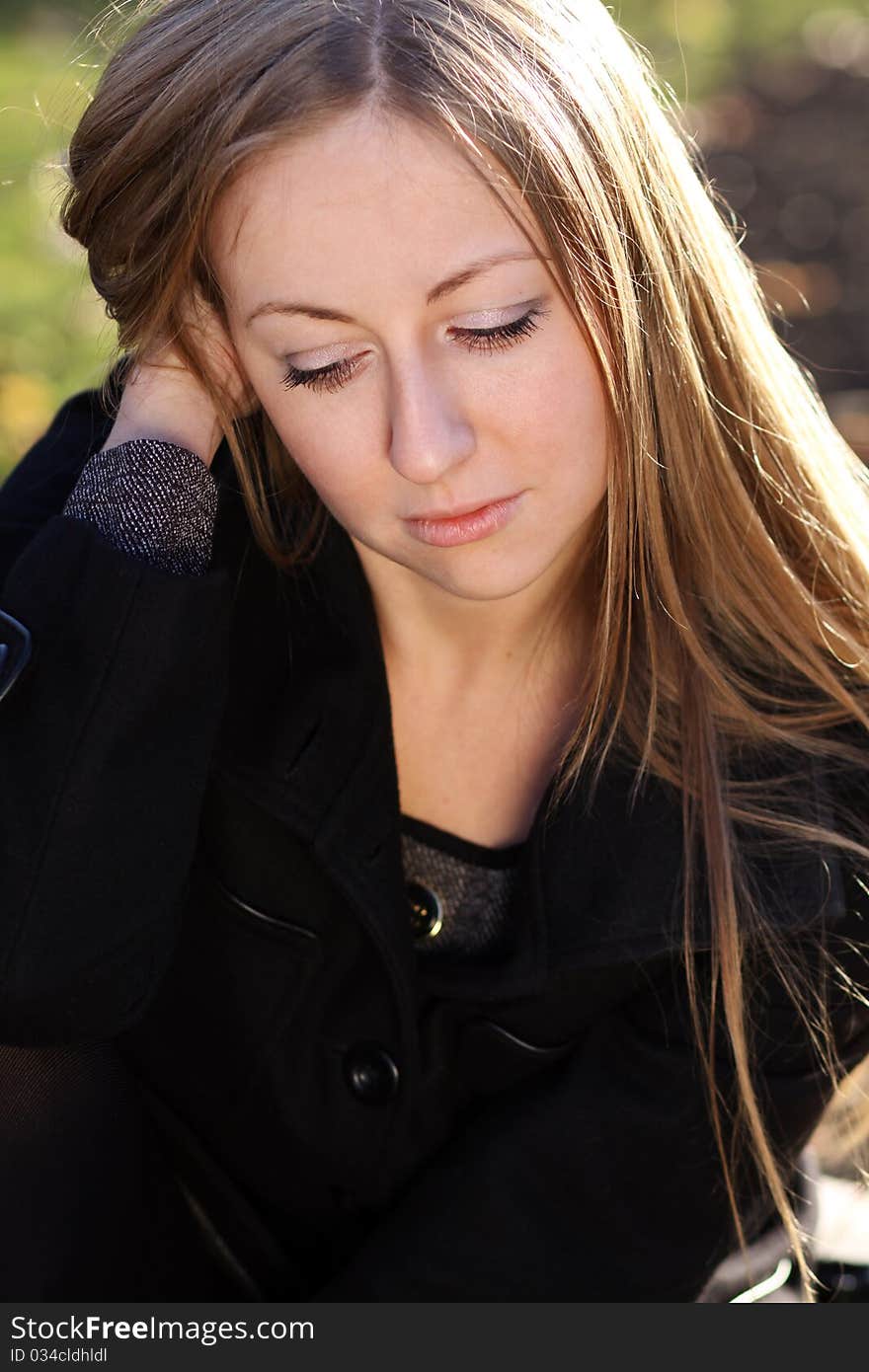 Beautiful young woman. Outdoor portrait