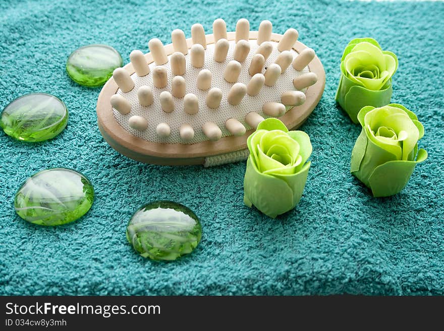 Massage Brush And Flower