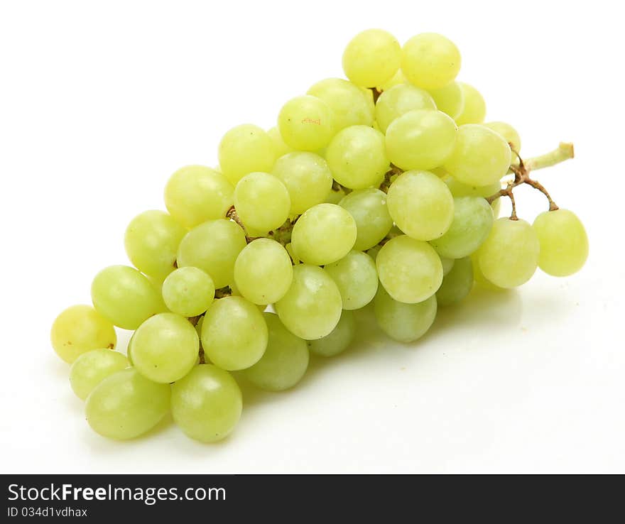 Fresh fruit and berries on a white background