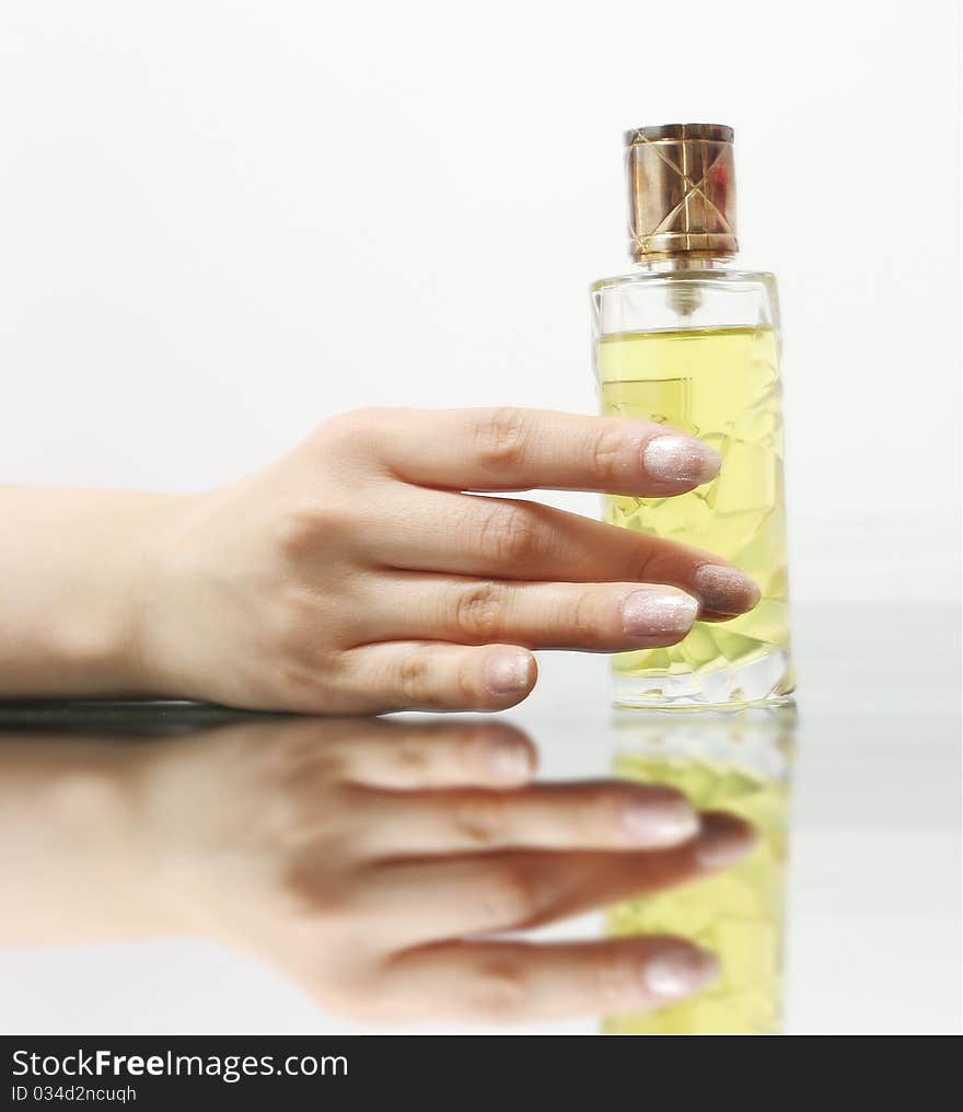 Elegant hand with lovely perfume