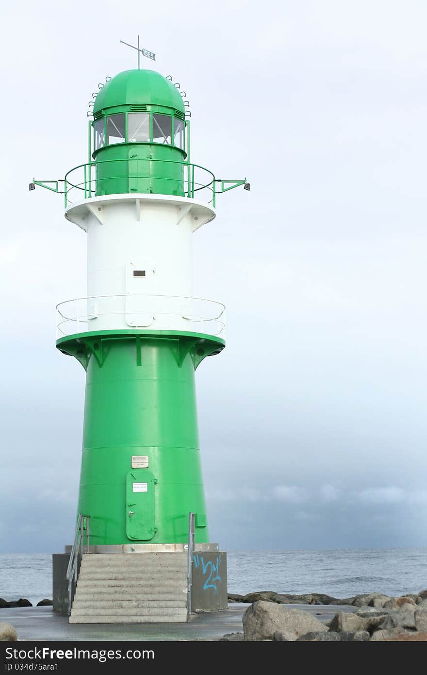 A green Lighthouse