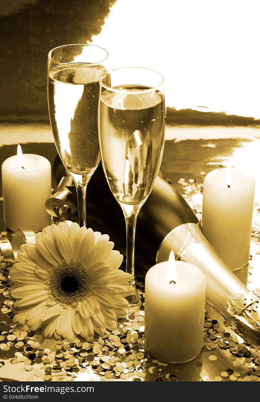 Champagne And Candles