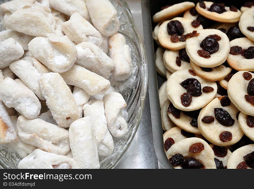 Baked cookies at Christmas time. Baked cookies at Christmas time