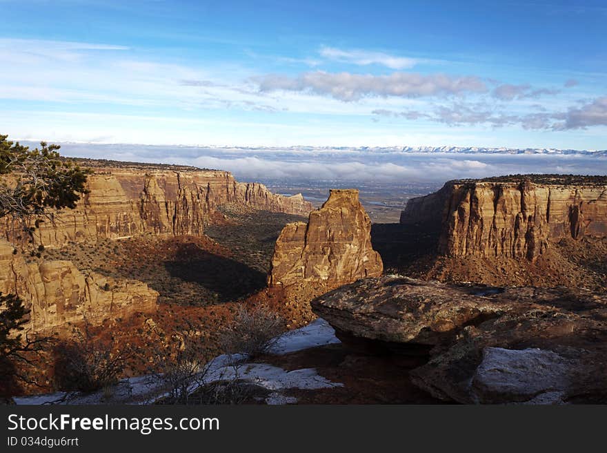 View of Independence Monument in the Colorado National Monument.