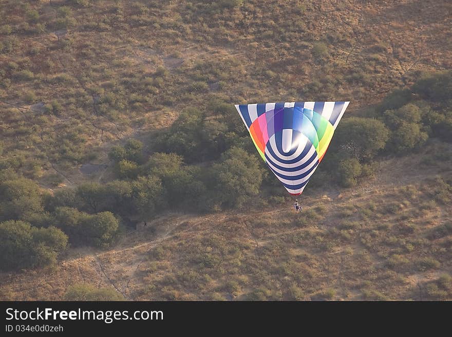 Tetrahedron Shaped Hot Air Balloon