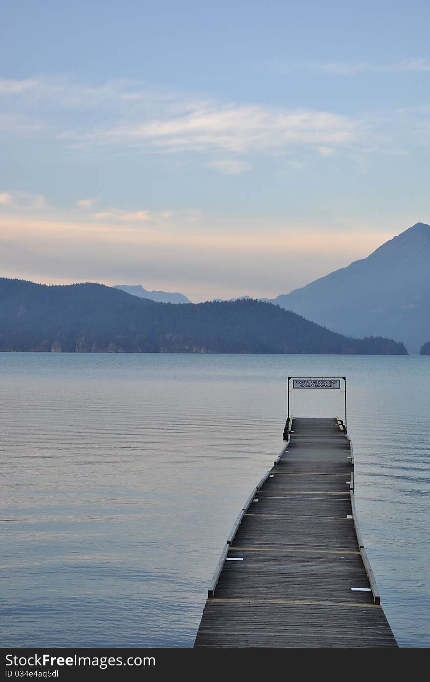 Famous Harrison Hot Springs lake view in BC Canada