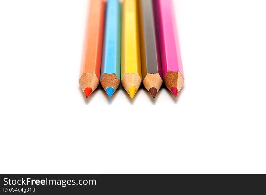 Five Colored Pencils