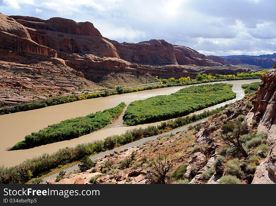 Moab Portal View Of Colorado River