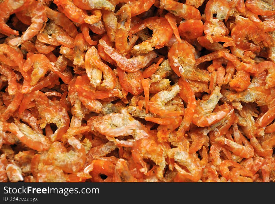 Preserved dry shrimp