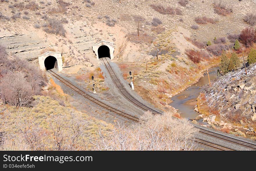 Dual Railroad Tunnels