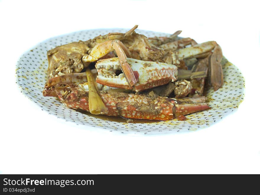 A plate of fresh crabs