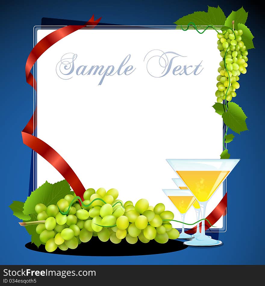 Grape wine card