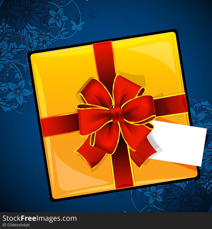 Illustration of floral gift card