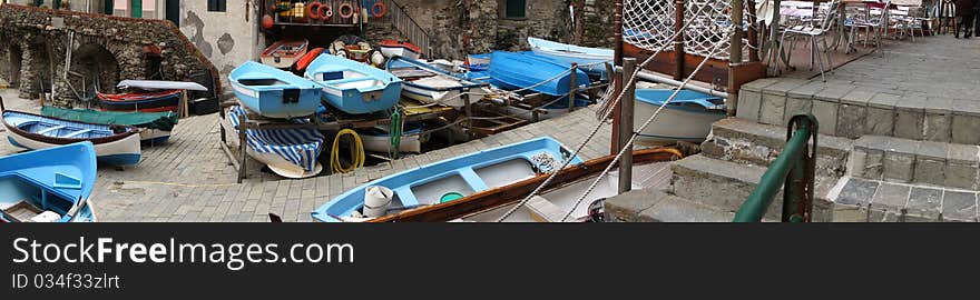 View of riomaggiore,nice village near la spezia