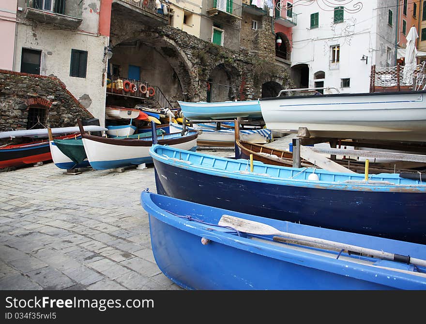 View of riomaggiore nice village near la spezia