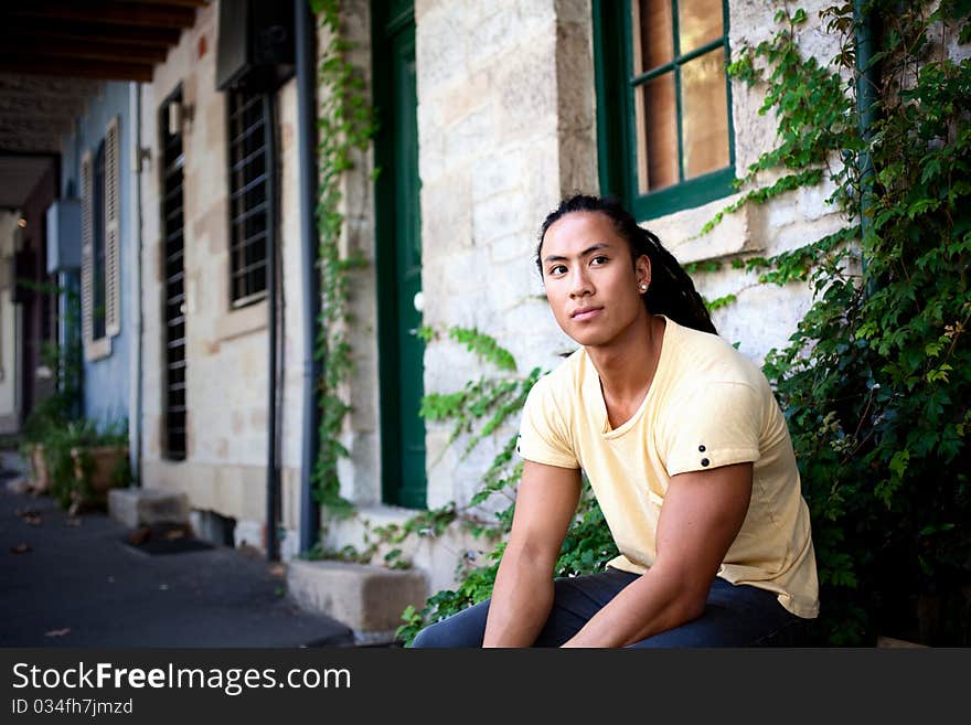 Portrait of attractive young man. Portrait of attractive young man.