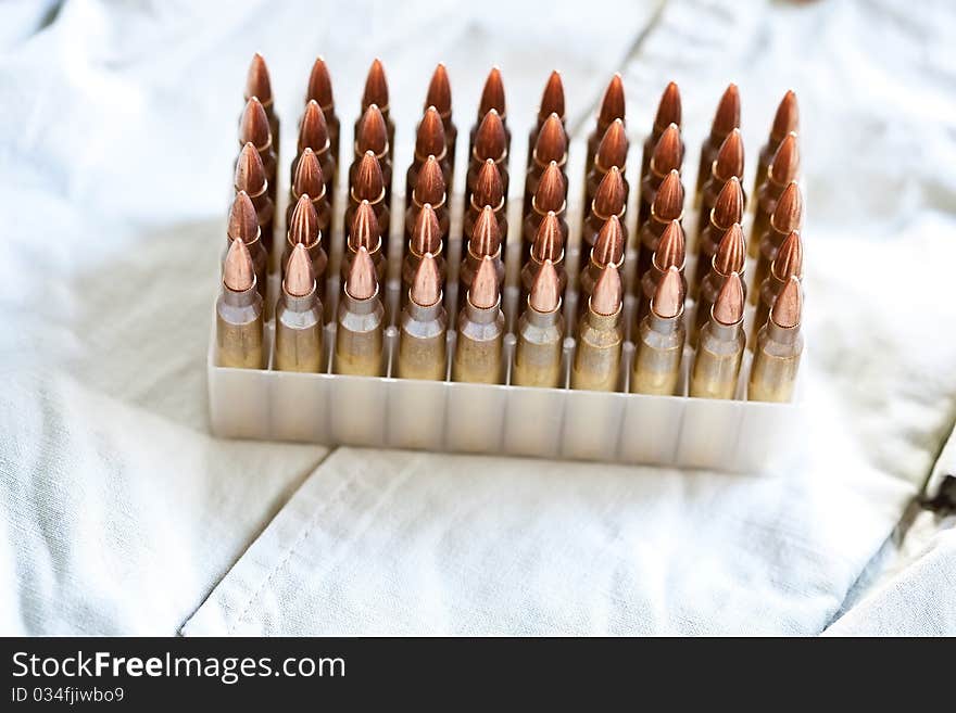 Box of .223 caliber ammo