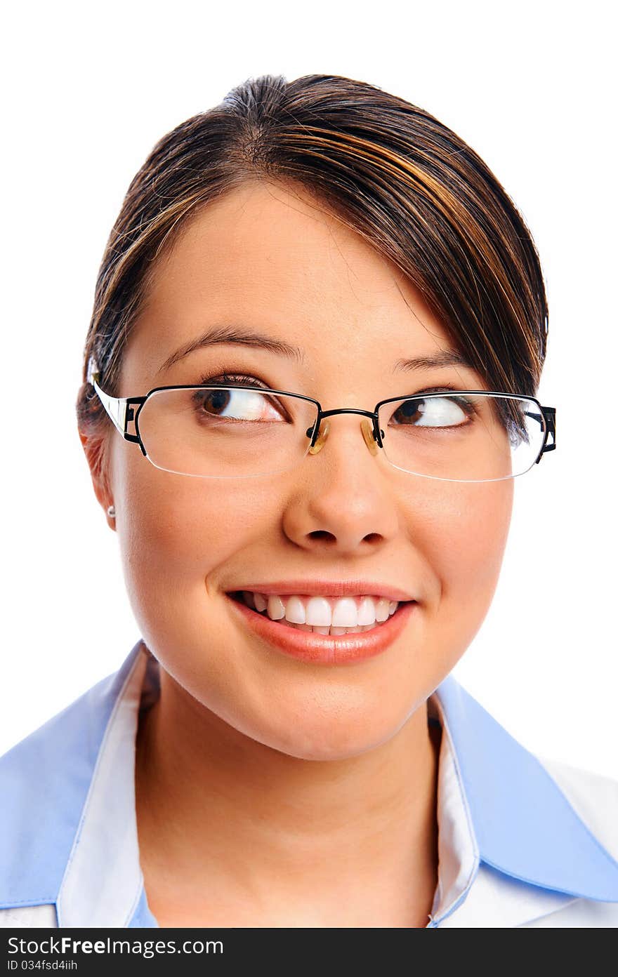 Portrait of a young woman smiling