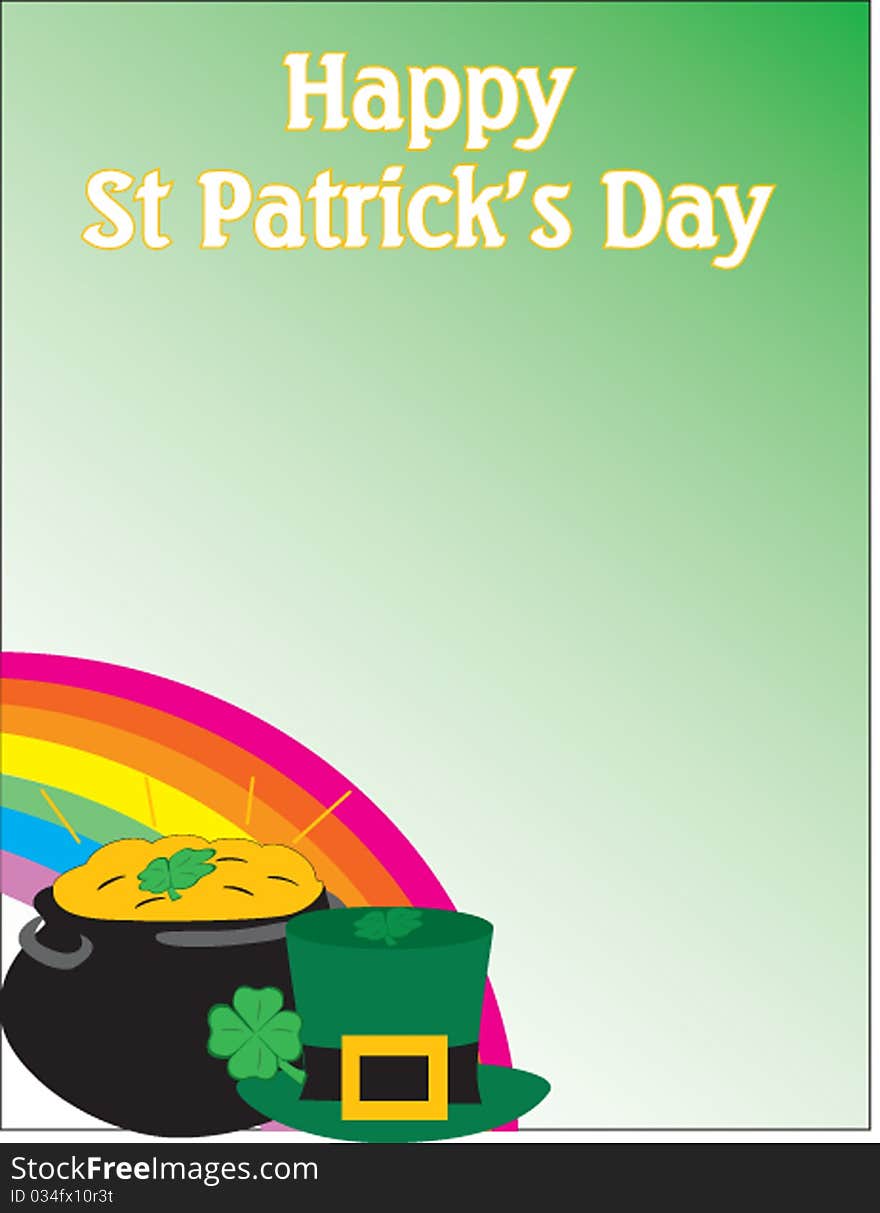 Happy St-Patrick themed background illustration in vector